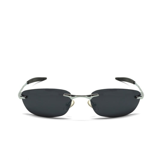 //Style 921// Classic Vintage Late 90s Wire Oval Sunglasses - Silver