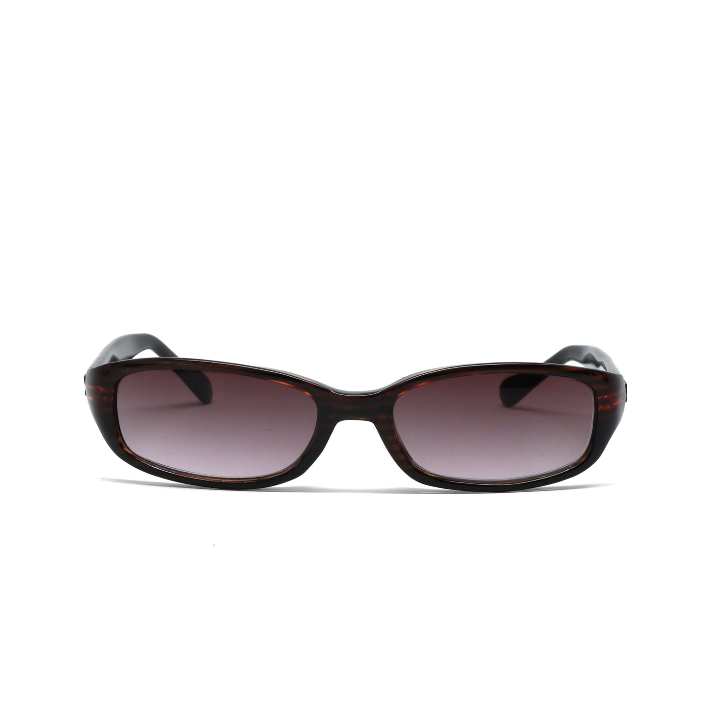 //Style 39// Deluxe Vintage 90s Narrow Rectangle Frame VIP Sunglasses - Brown Grey