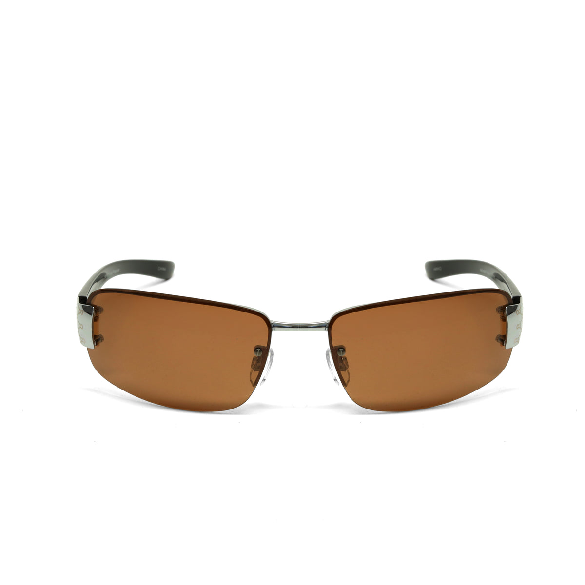//POLARIZED// Deluxe Vintage Late 90s Frameless Sunglasses - Brown