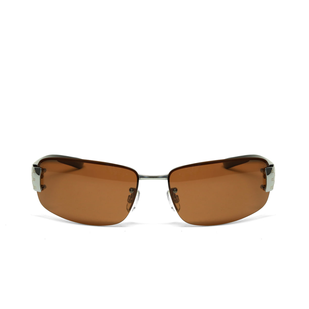 //POLARIZED// Deluxe Vintage Late 90s Frameless Sunglasses - Brown
