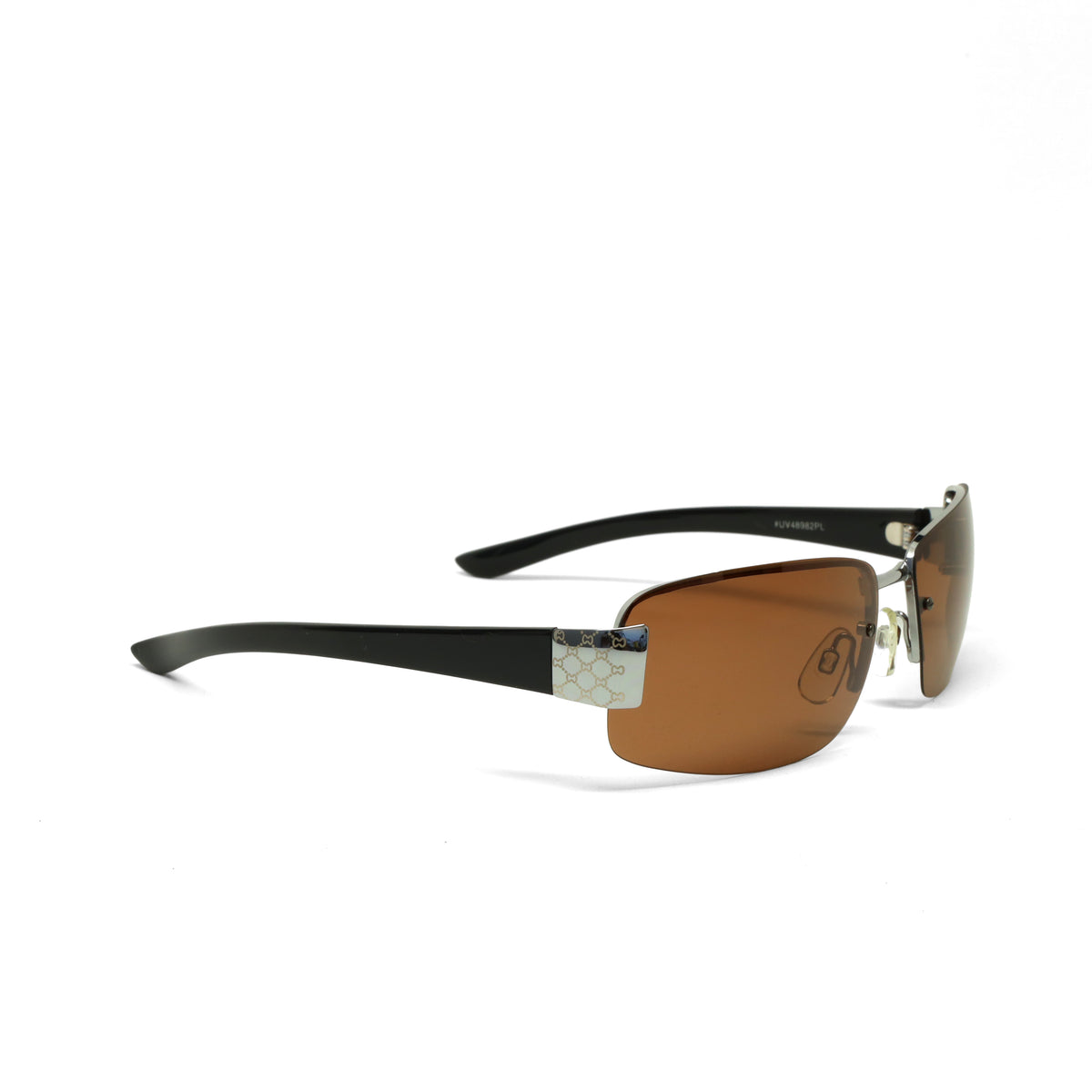 //POLARIZED// Deluxe Vintage Late 90s Frameless Sunglasses - Brown
