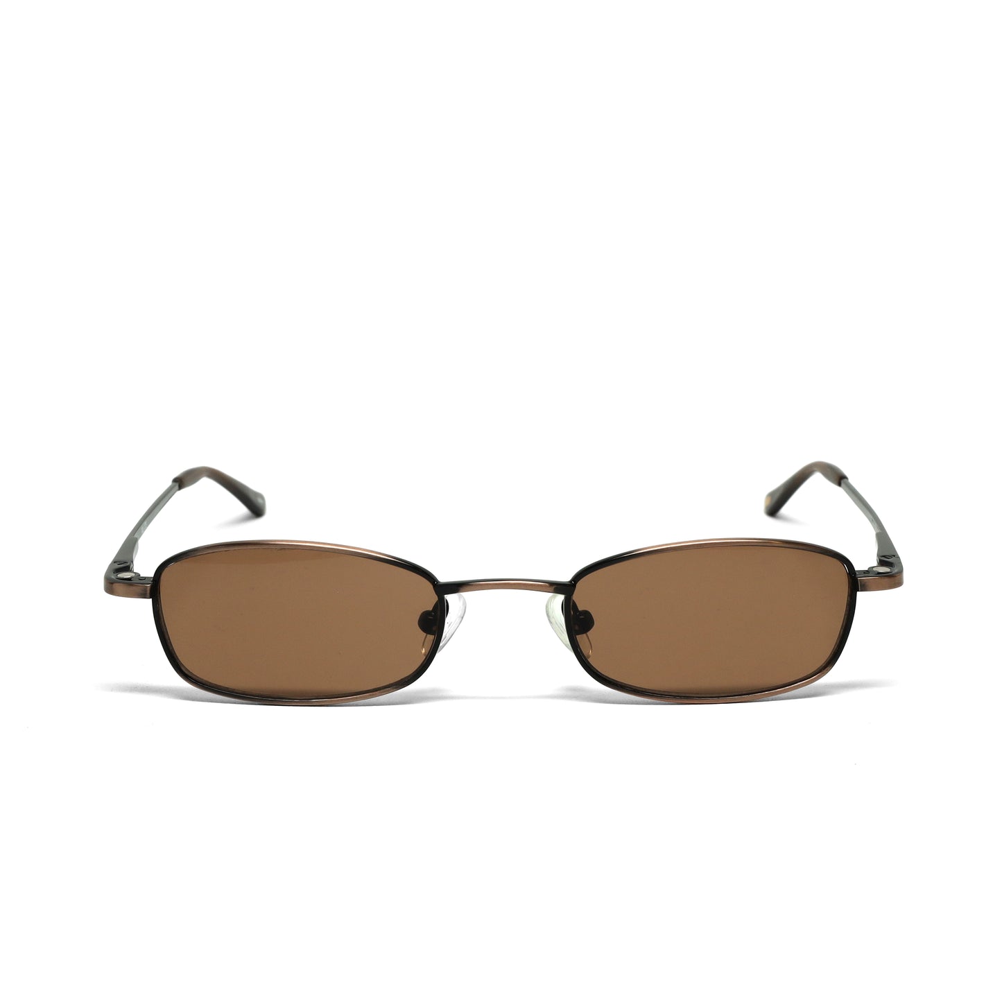 //Style 175// High Quality Vintage 90s Wire Rectangle Sunglasses - Bronze Brown