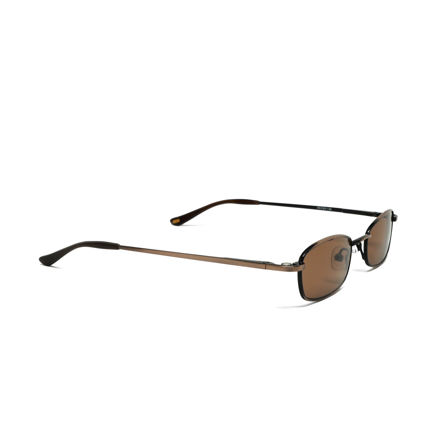 //Style 175// High Quality Vintage 90s Wire Rectangle Sunglasses - Bronze Brown