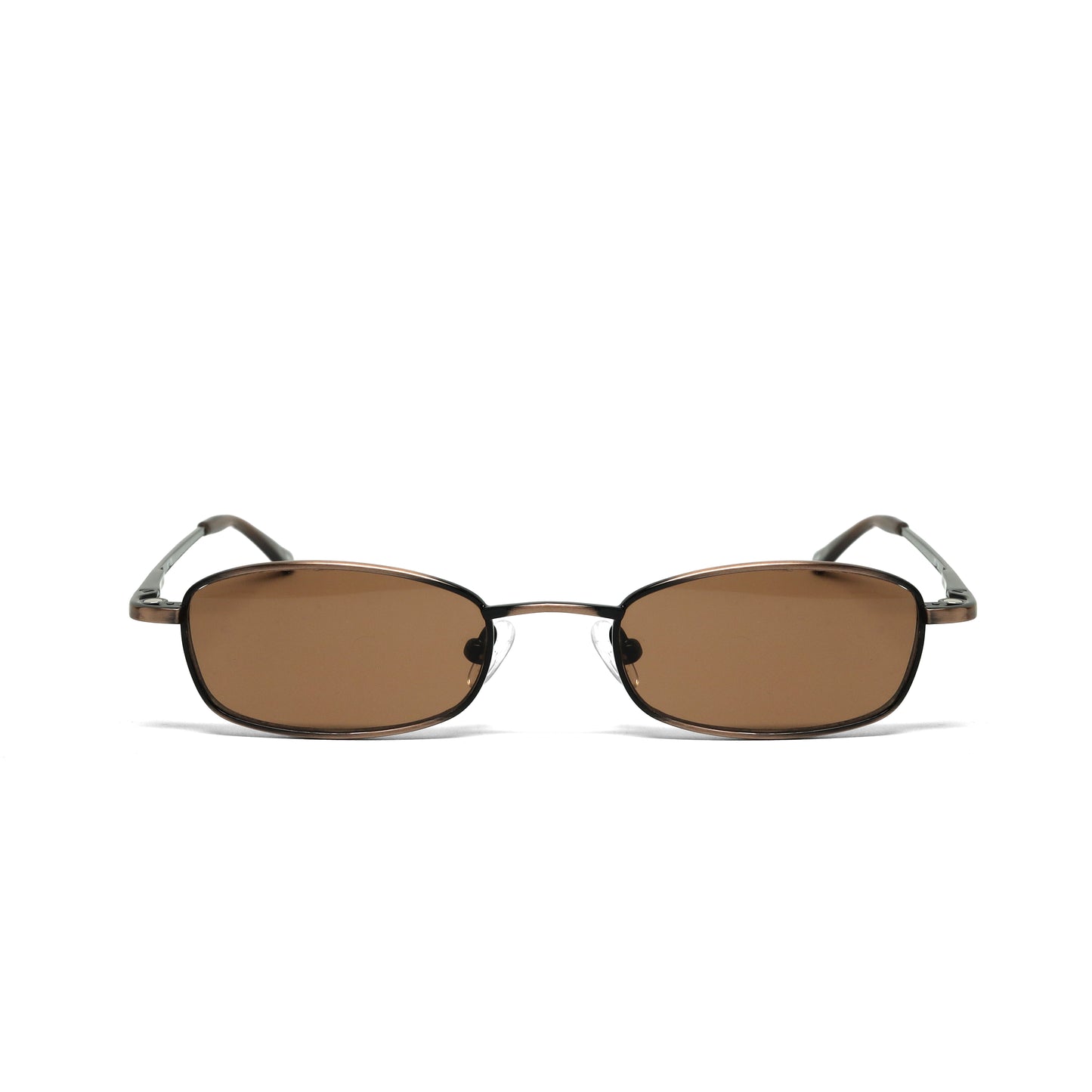 //Style 175// High Quality Vintage 90s Wire Rectangle Sunglasses - Bronze Brown