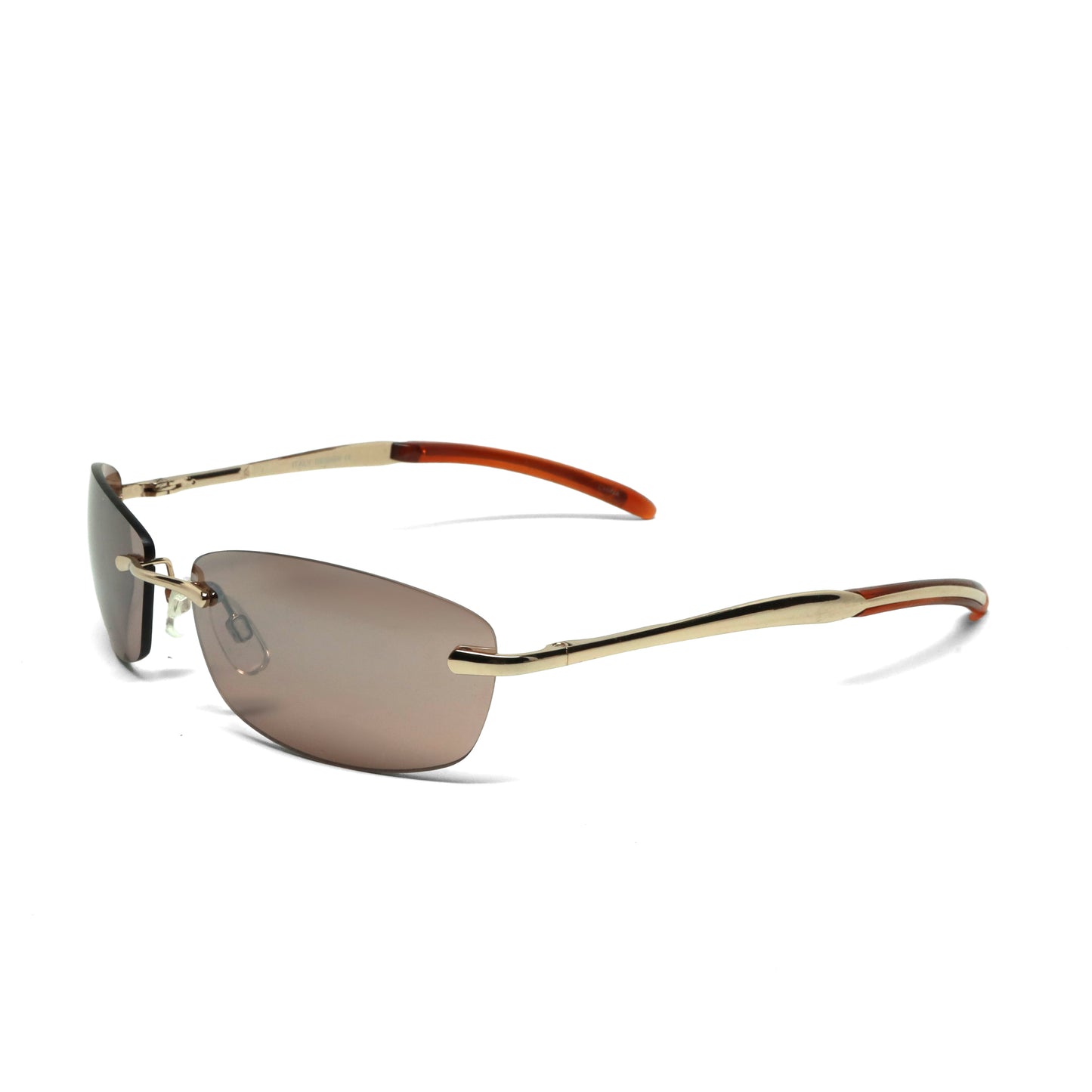 //Style 516// Deluxe Early Y2k Frameless Deadstock Sunglasses - Brown