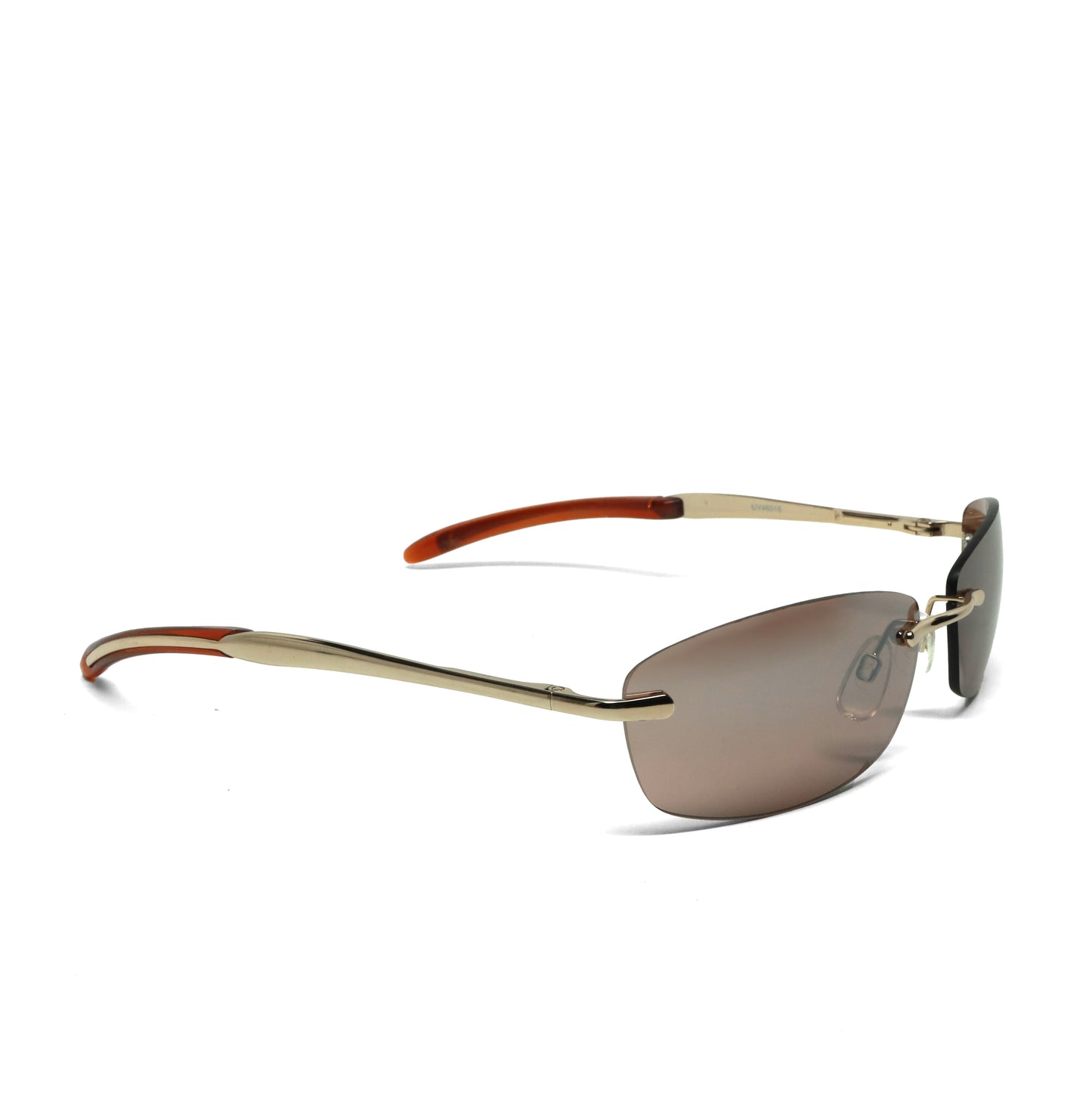 //Style 516// Deluxe Early Y2k Frameless Deadstock Sunglasses - Brown