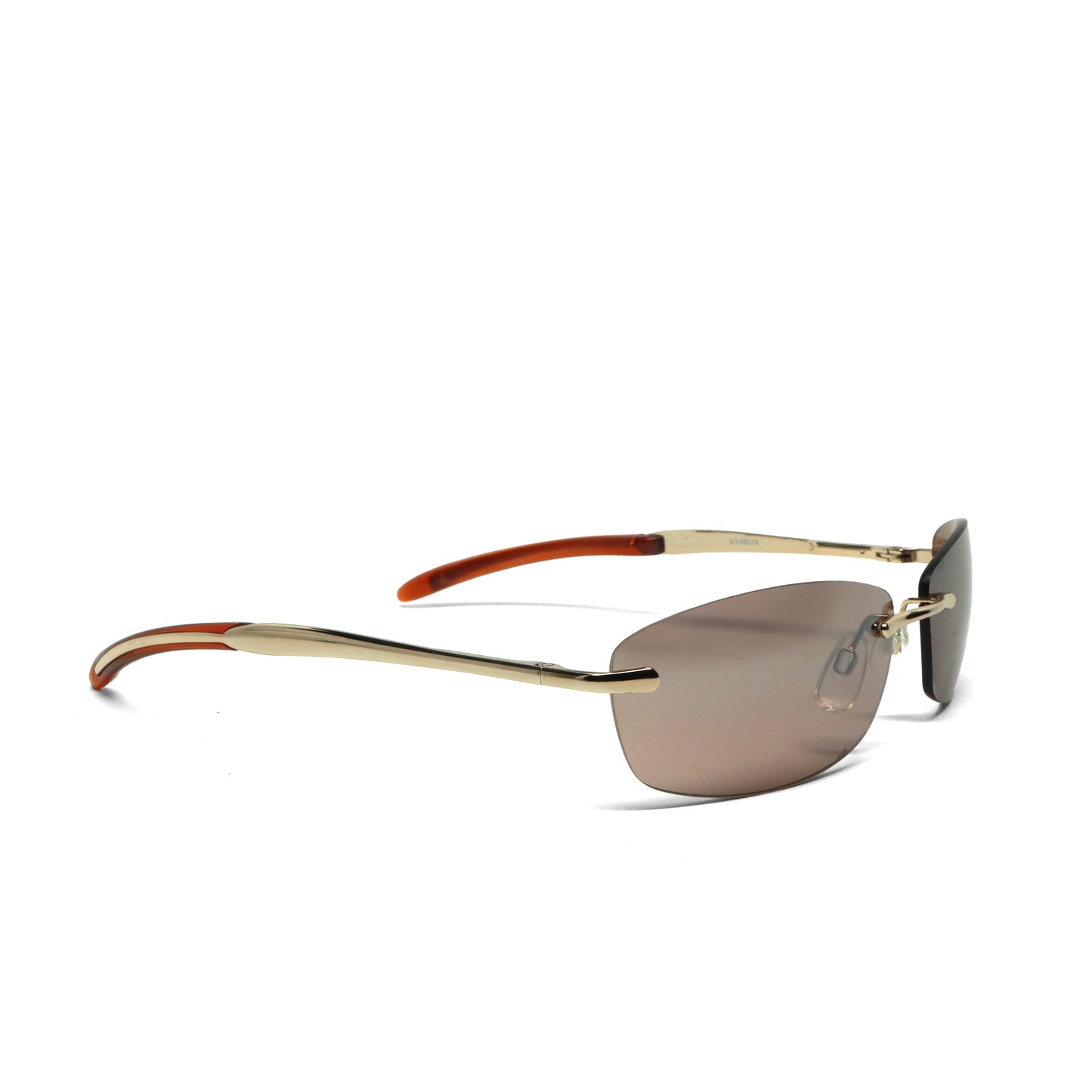//Style 516// Deluxe Early Y2k Frameless Deadstock Sunglasses - Brown