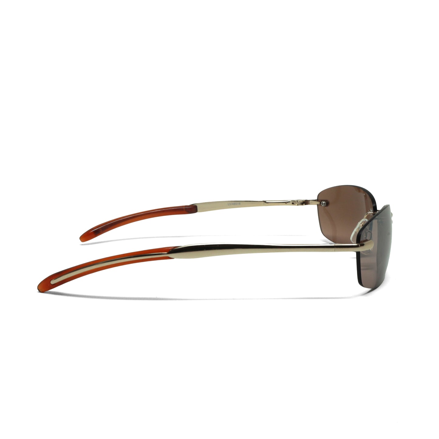 //Style 516// Deluxe Early Y2k Frameless Deadstock Sunglasses - Brown