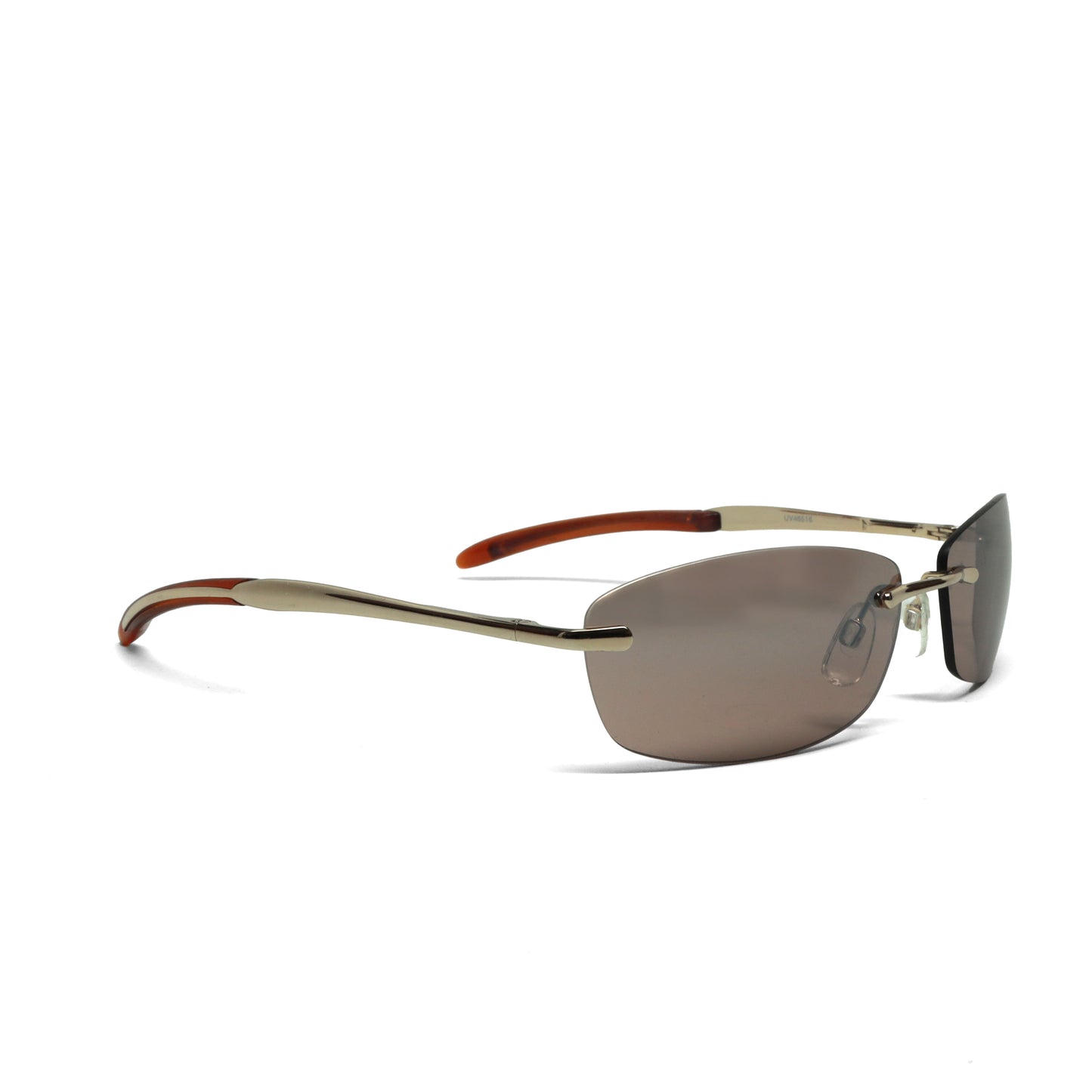 //Style 516// Deluxe Early Y2k Frameless Deadstock Sunglasses - Brown