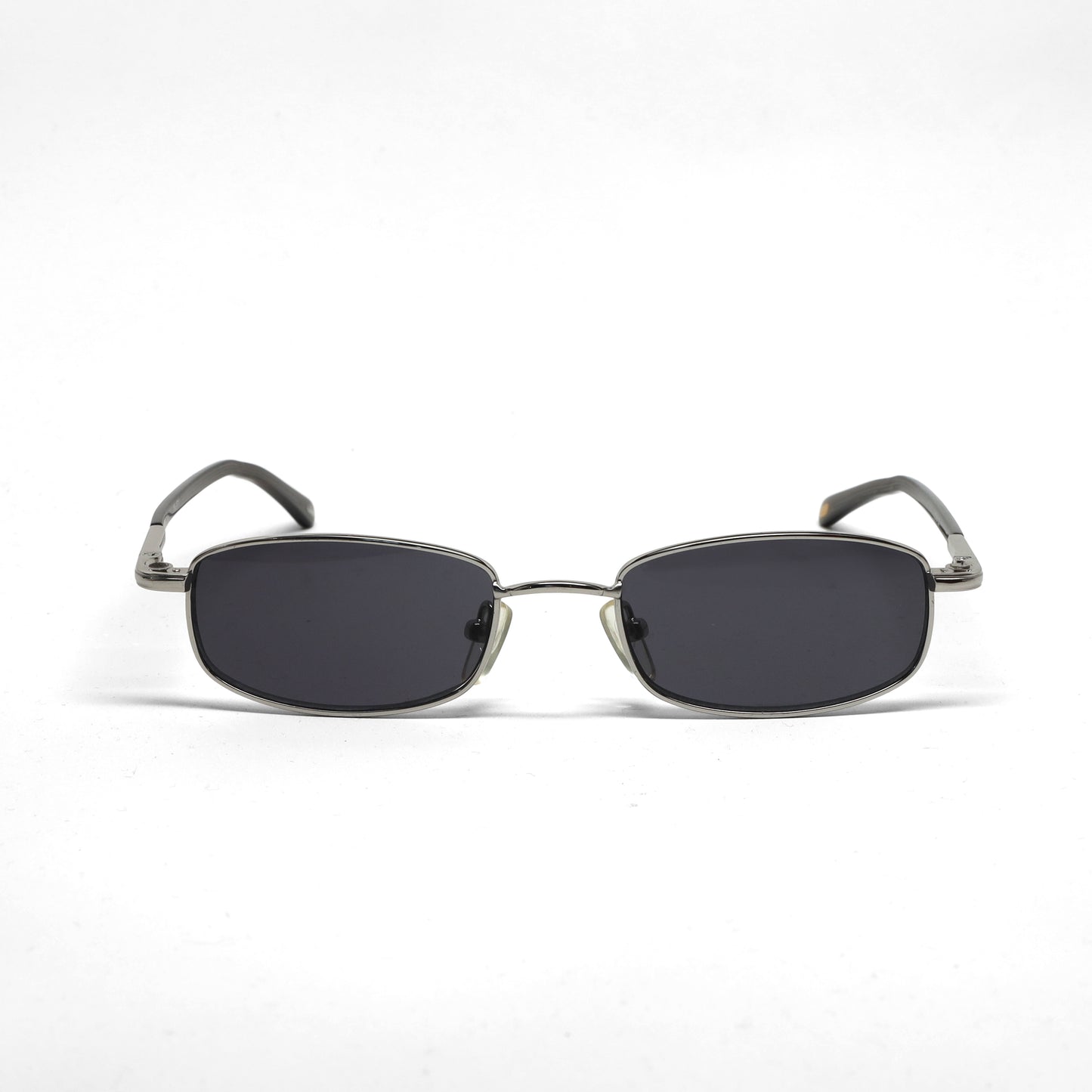 //Style 171// High Quality Vintage 90s Wire Rectangle Sunglasses - Silver Grey