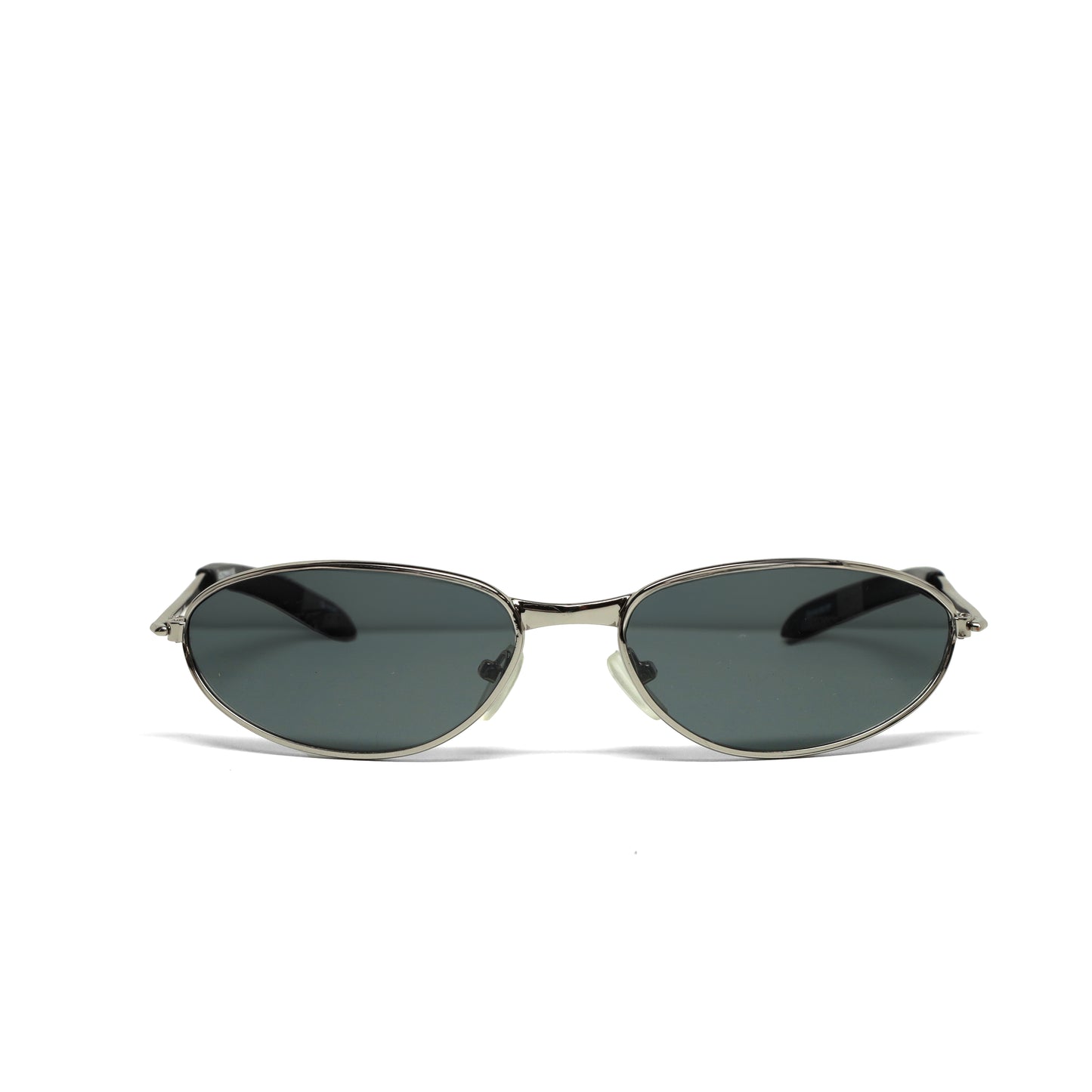 //Style 063// Classic Vintage Late 90s Wire Oval Sunglasses - Silver