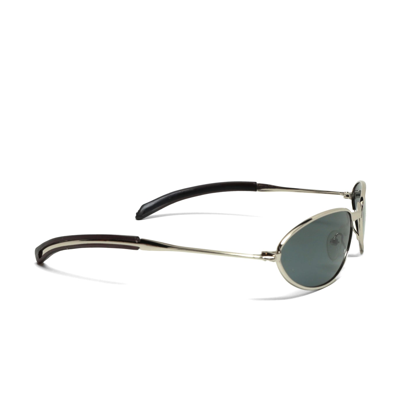 //Style 063// Classic Vintage Late 90s Wire Oval Sunglasses - Silver