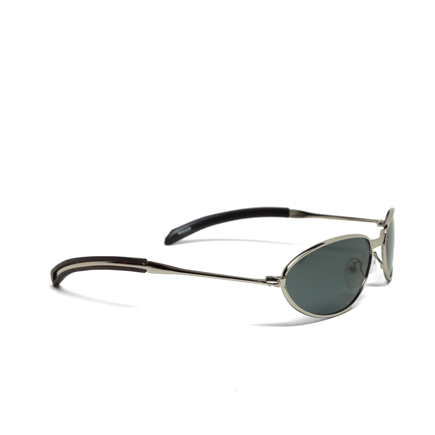 //Style 063// Classic Vintage Late 90s Wire Oval Sunglasses - Silver