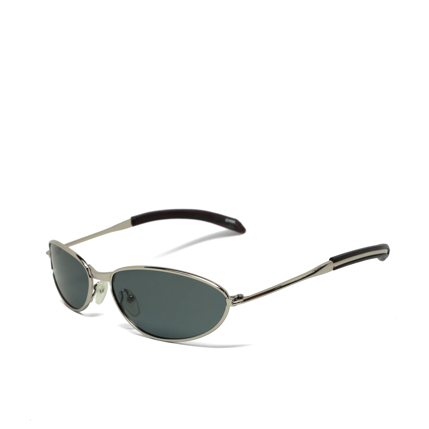 //Style 063// Classic Vintage Late 90s Wire Oval Sunglasses - Silver