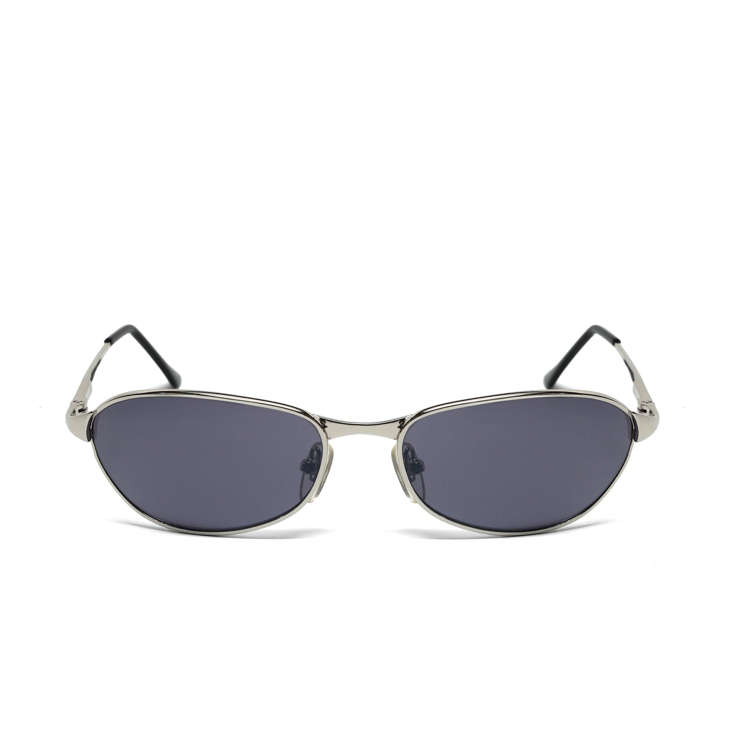 //Style 048// Classic Vintage Late 90s Wire Oval Sunglasses - Silver