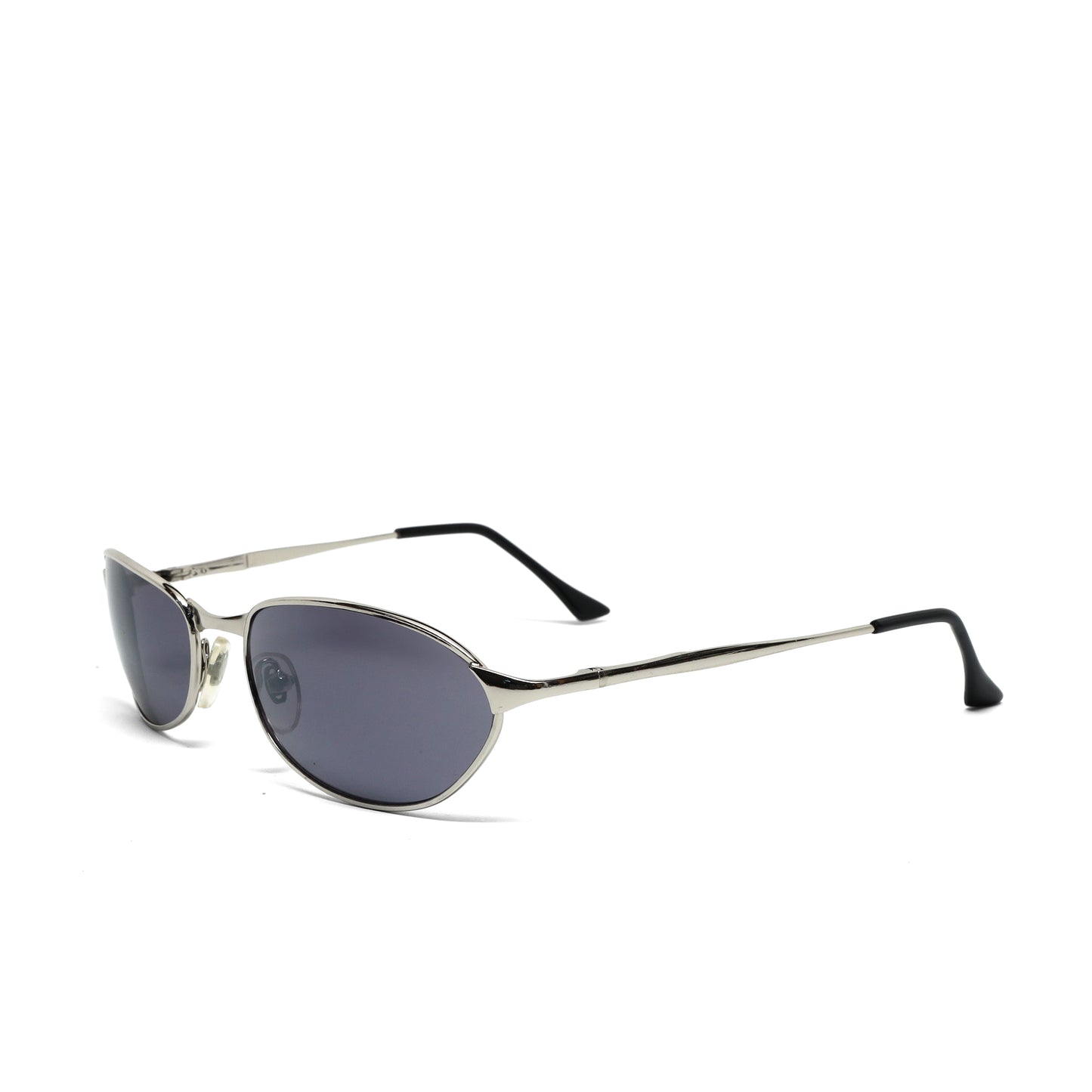 //Style 048// Classic Vintage Late 90s Wire Oval Sunglasses - Silver