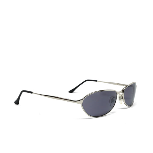 //Style 048// Classic Vintage Late 90s Wire Oval Sunglasses - Silver
