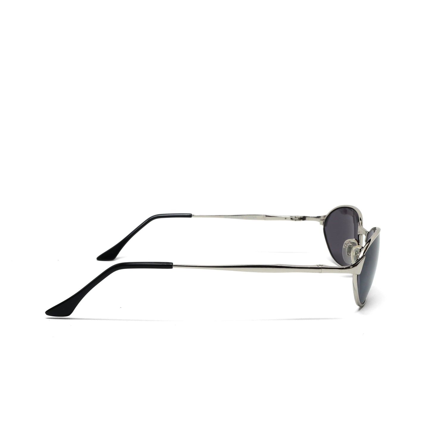 //Style 048// Classic Vintage Late 90s Wire Oval Sunglasses - Silver
