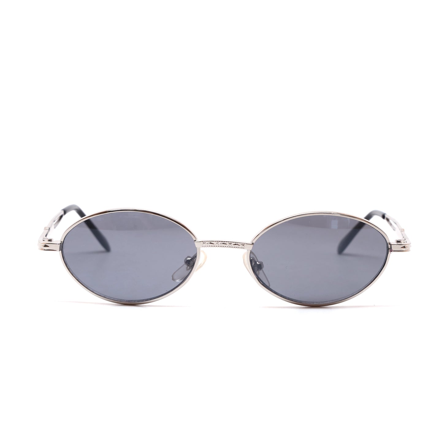 Vintage MINI Small Size 1992 Neo Santa Fe Oval Frame Sunglasses - Silver