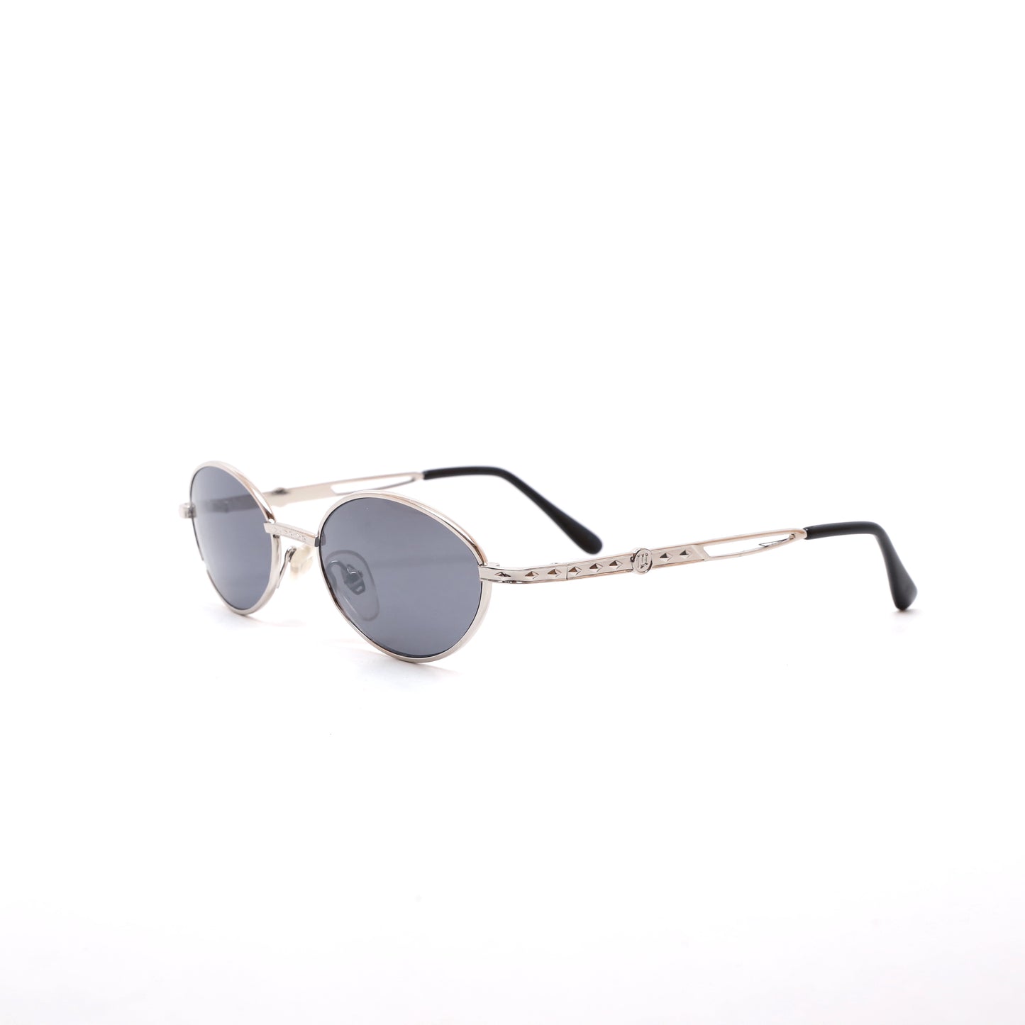 Vintage MINI Small Size 1992 Neo Santa Fe Oval Frame Sunglasses - Silver