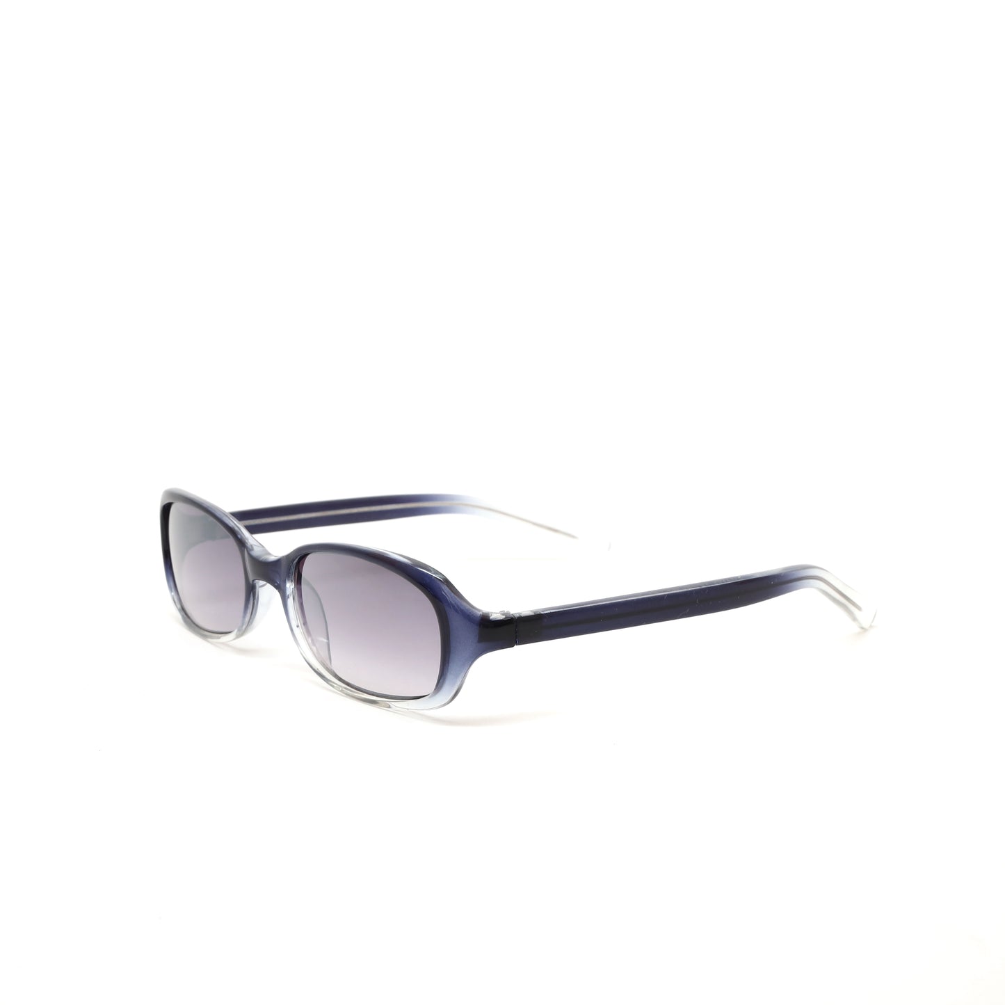 Vintage SMALL Size Y2k Neo Transparent Deadstock Rectangle Sunglasses - Grey (READ SIZE)