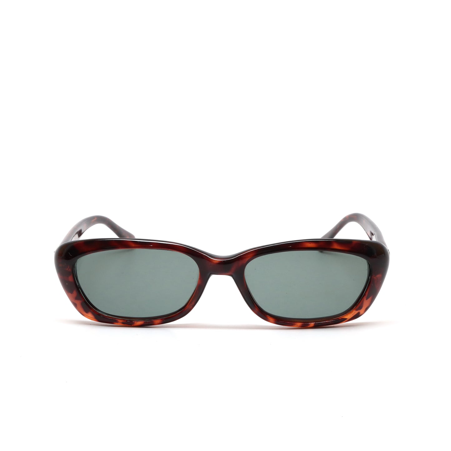 Vintage Small Sized 90s Mod Original Rectangle Sunglasses - Tortoise Red