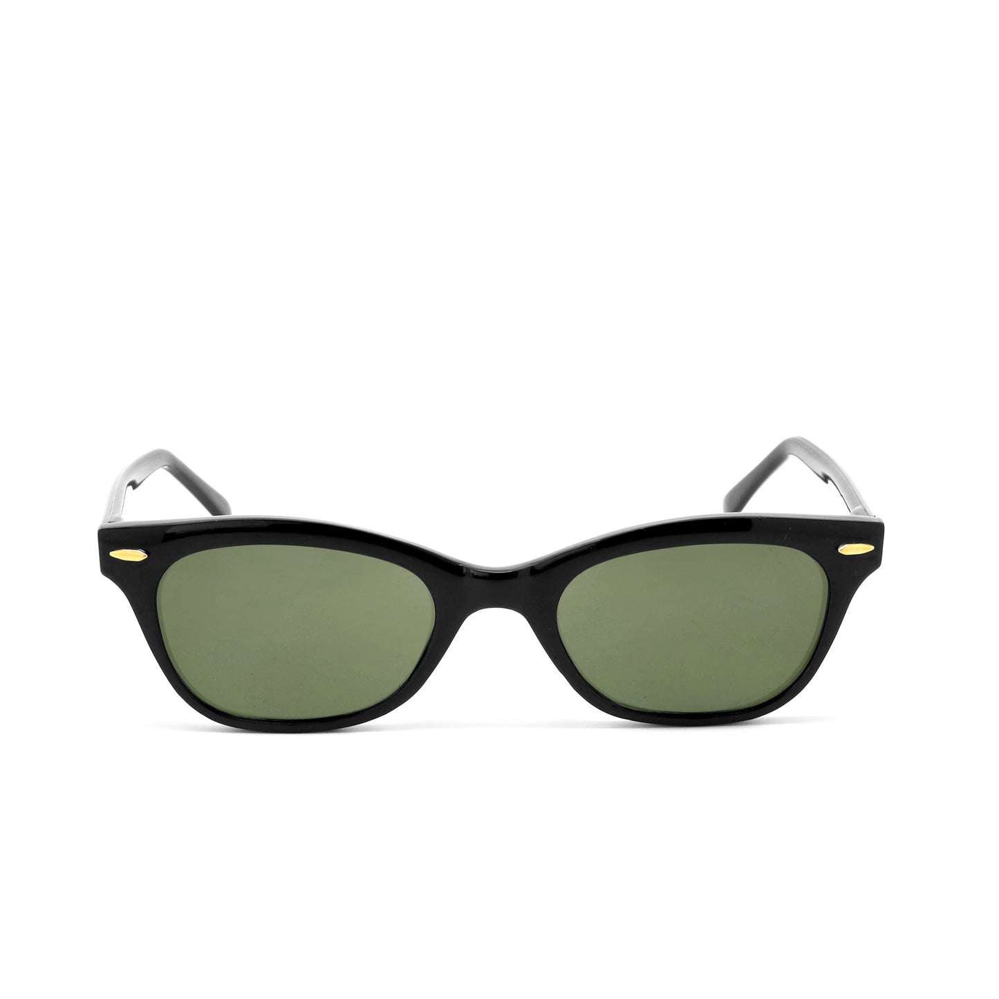 Vintage 90s Hornrimmed Style Wayfarer Sunglasses - Black