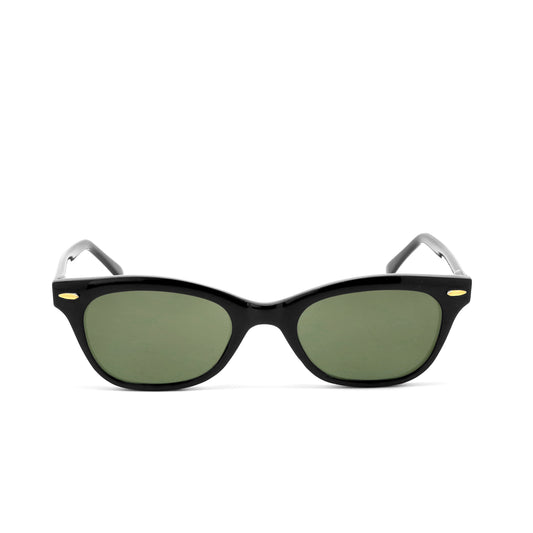 Vintage 90s Hornrimmed Style Wayfarer Sunglasses - Black