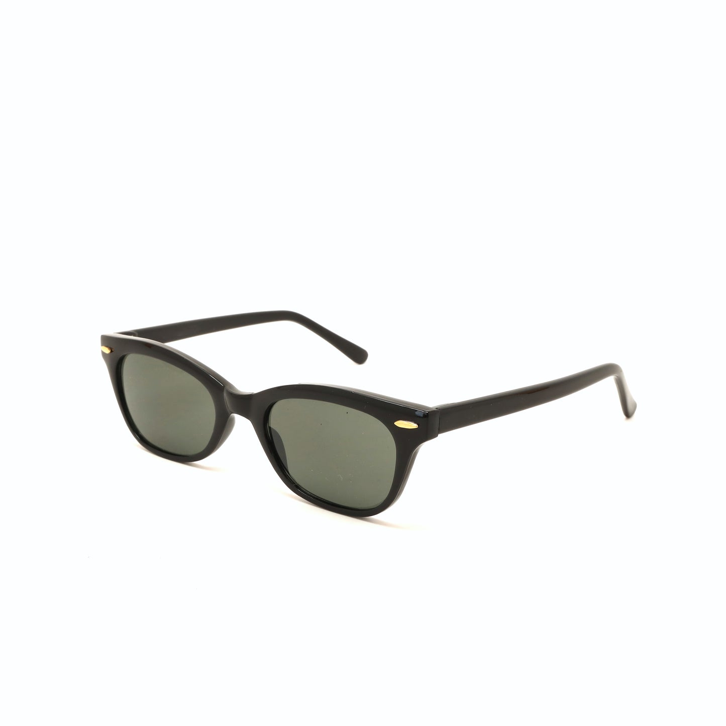 Vintage 90s Hornrimmed Style Wayfarer Sunglasses - Black