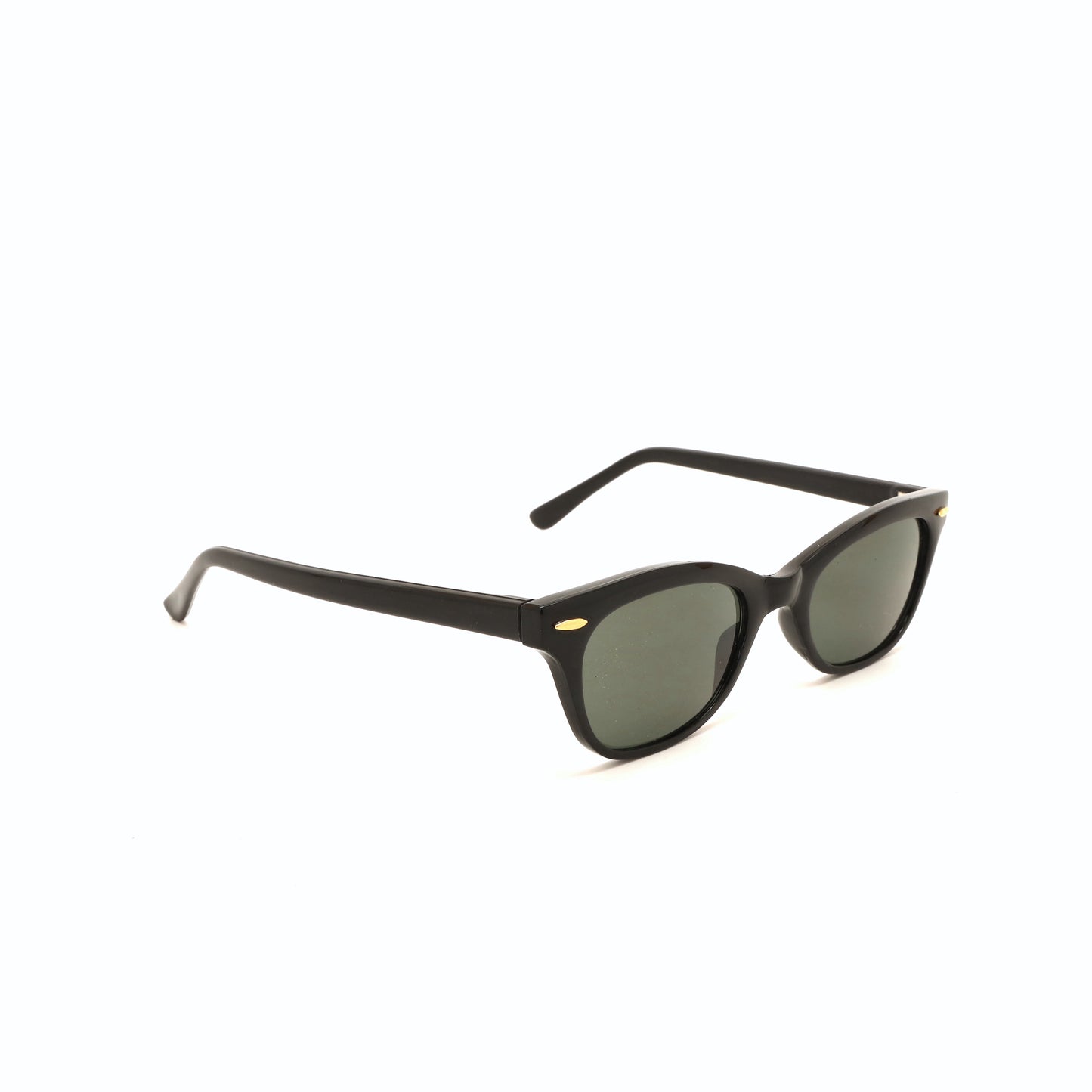 Vintage 90s Hornrimmed Style Wayfarer Sunglasses - Black