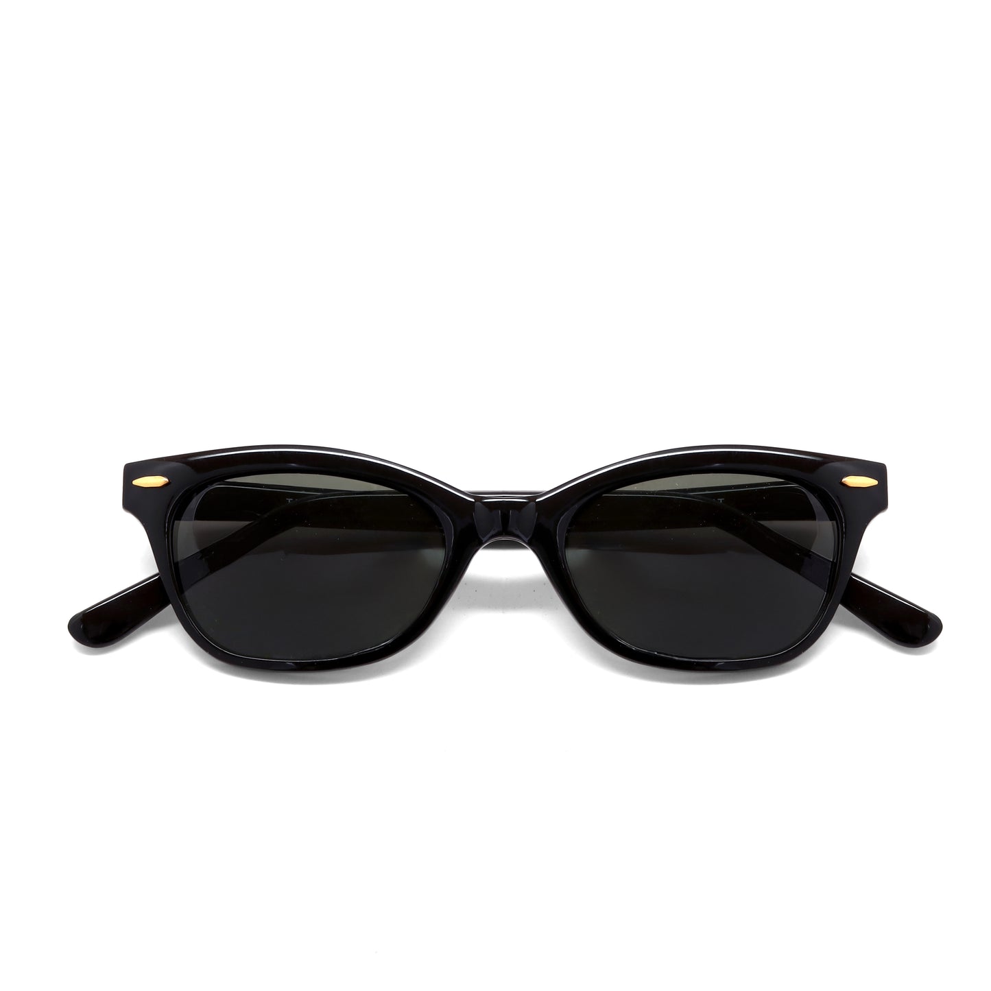 Vintage 90s Hornrimmed Style Wayfarer Sunglasses - Black