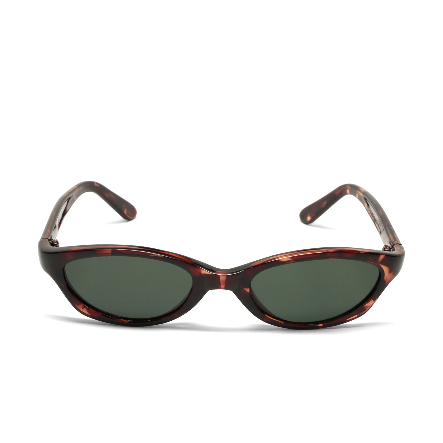 //Style 69// Deluxe Vintage 90s Deadstock Chic Angled Oval Sunglasses - Tortoise