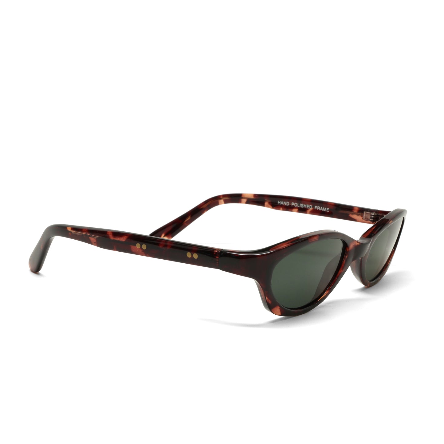 //Style 69// Deluxe Vintage 90s Deadstock Chic Angled Oval Sunglasses - Tortoise