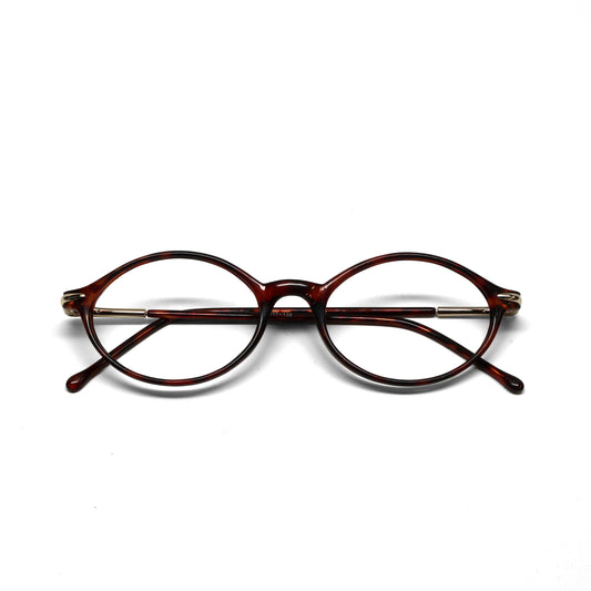 //Specs 399// Vintage Classic 90s Mod Oval Frame Specs w/Removed Lens - Tortoise
