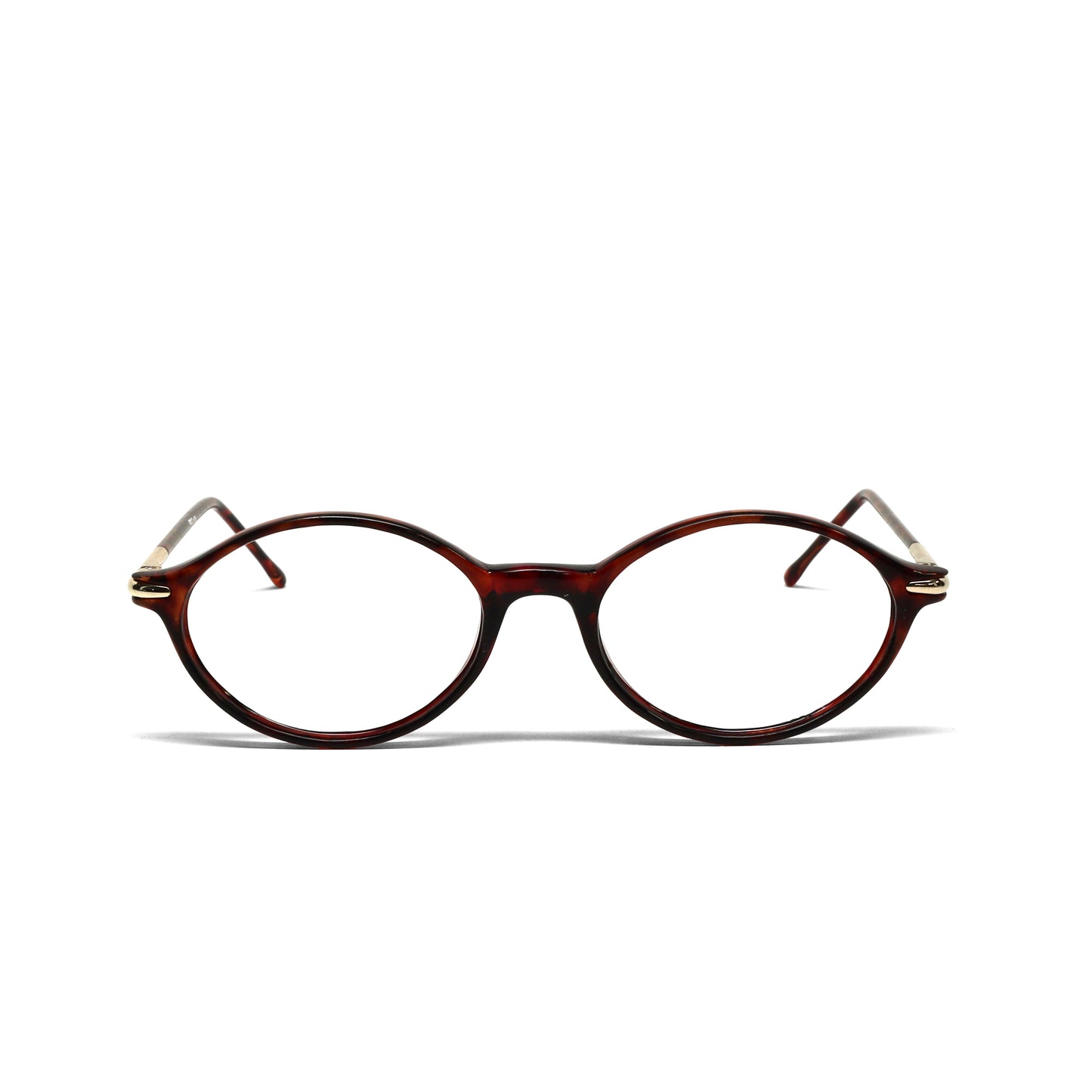 //Specs 399// Vintage Classic 90s Mod Oval Frame Specs w/Removed Lens - Tortoise