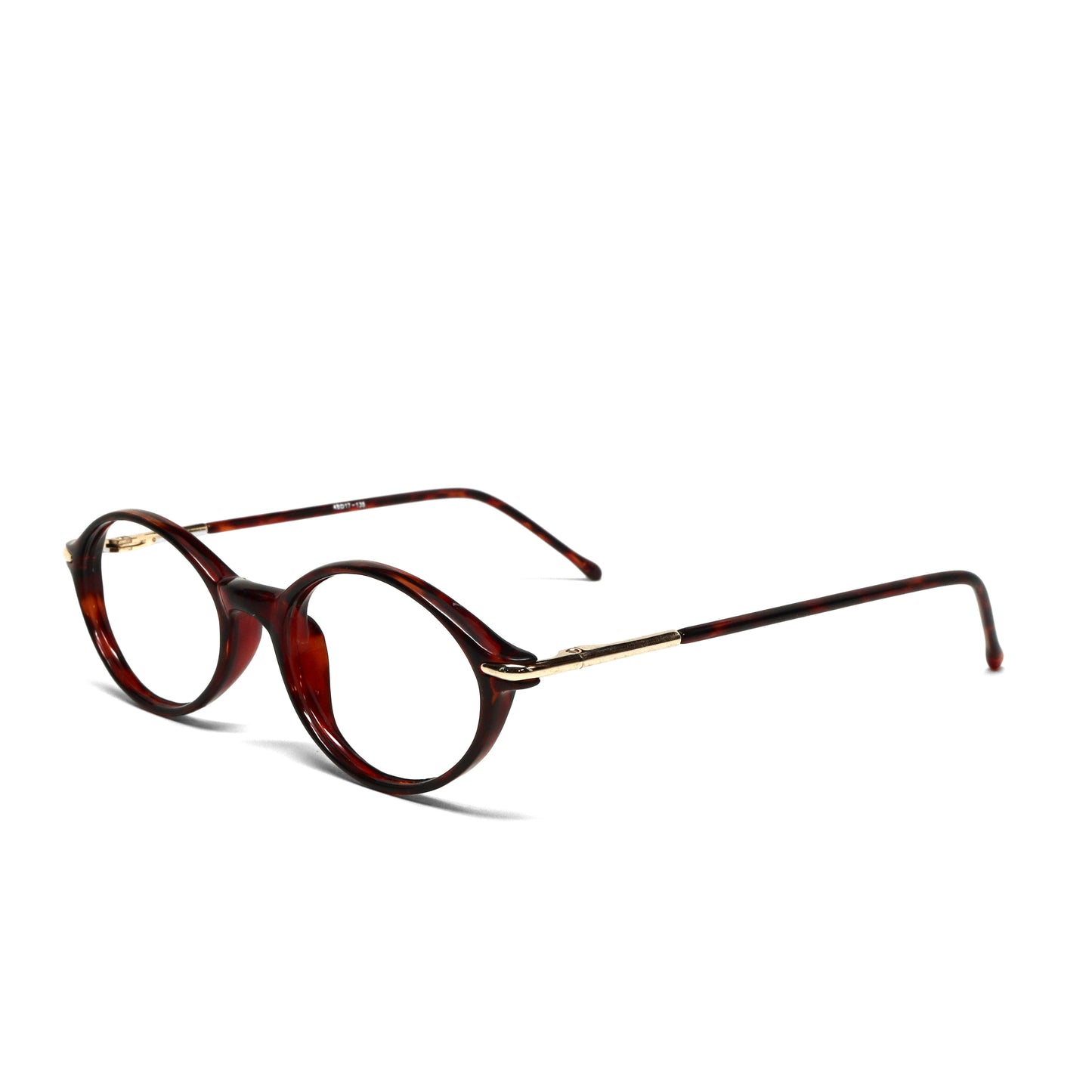 //Specs 399// Vintage Classic 90s Mod Oval Frame Specs w/Removed Lens - Tortoise