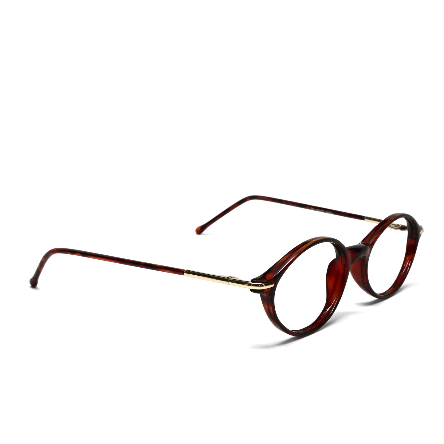 //Specs 399// Vintage Classic 90s Mod Oval Frame Specs w/Removed Lens - Tortoise