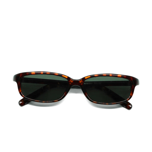 //Style 62// Vintage Small Size Narrow Frame Slim Rectangle Sunglasses - Tortoise