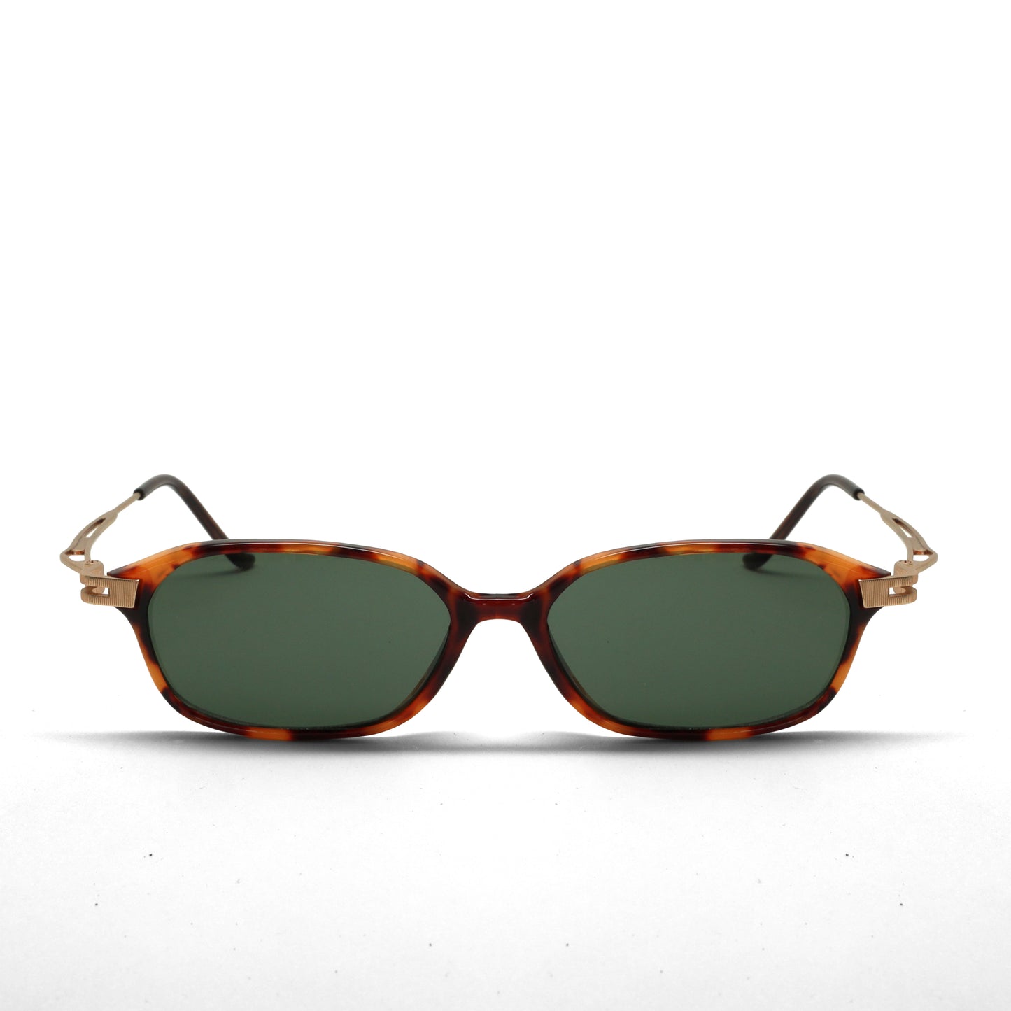 //Style 586// True Vintage 1990s Wire Frame Rectangle Frame Sunglasses - Tortoise