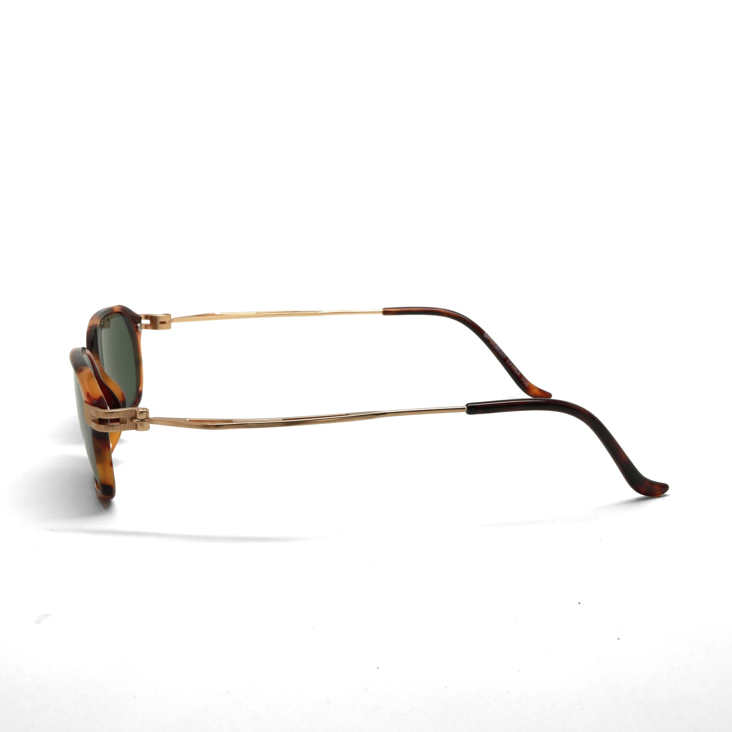//Style 586// True Vintage 1990s Wire Frame Rectangle Frame Sunglasses - Tortoise