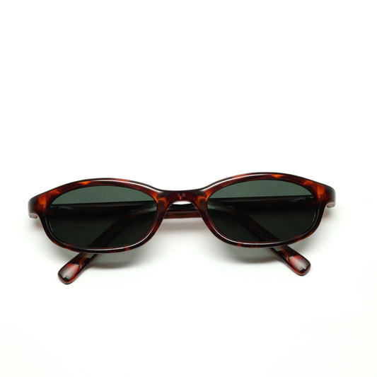 LAST CALL//Style 47// Vintage Small Size 90s Browline Circular Shape Sunglasses - Tortoise