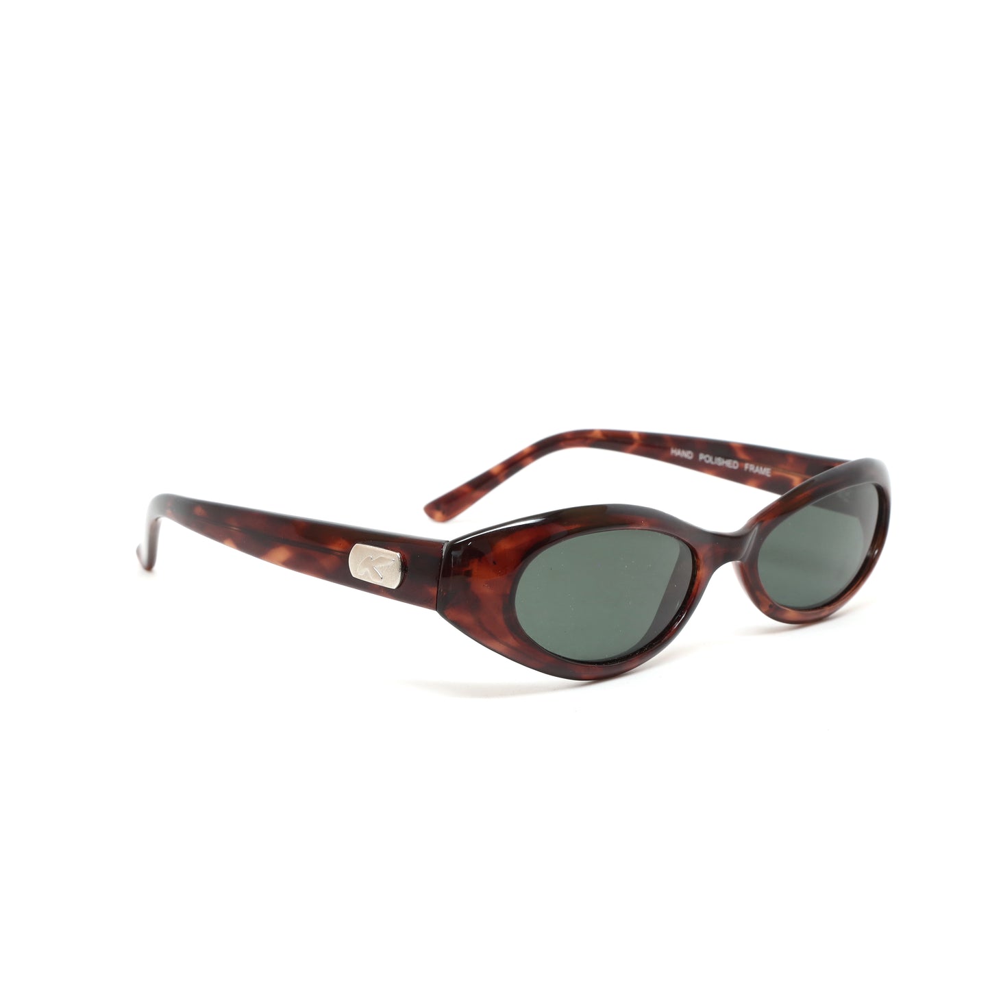 Vintage Small Size 90s Mod Verona Classic Oval Frame Sunglasses - Tortoise