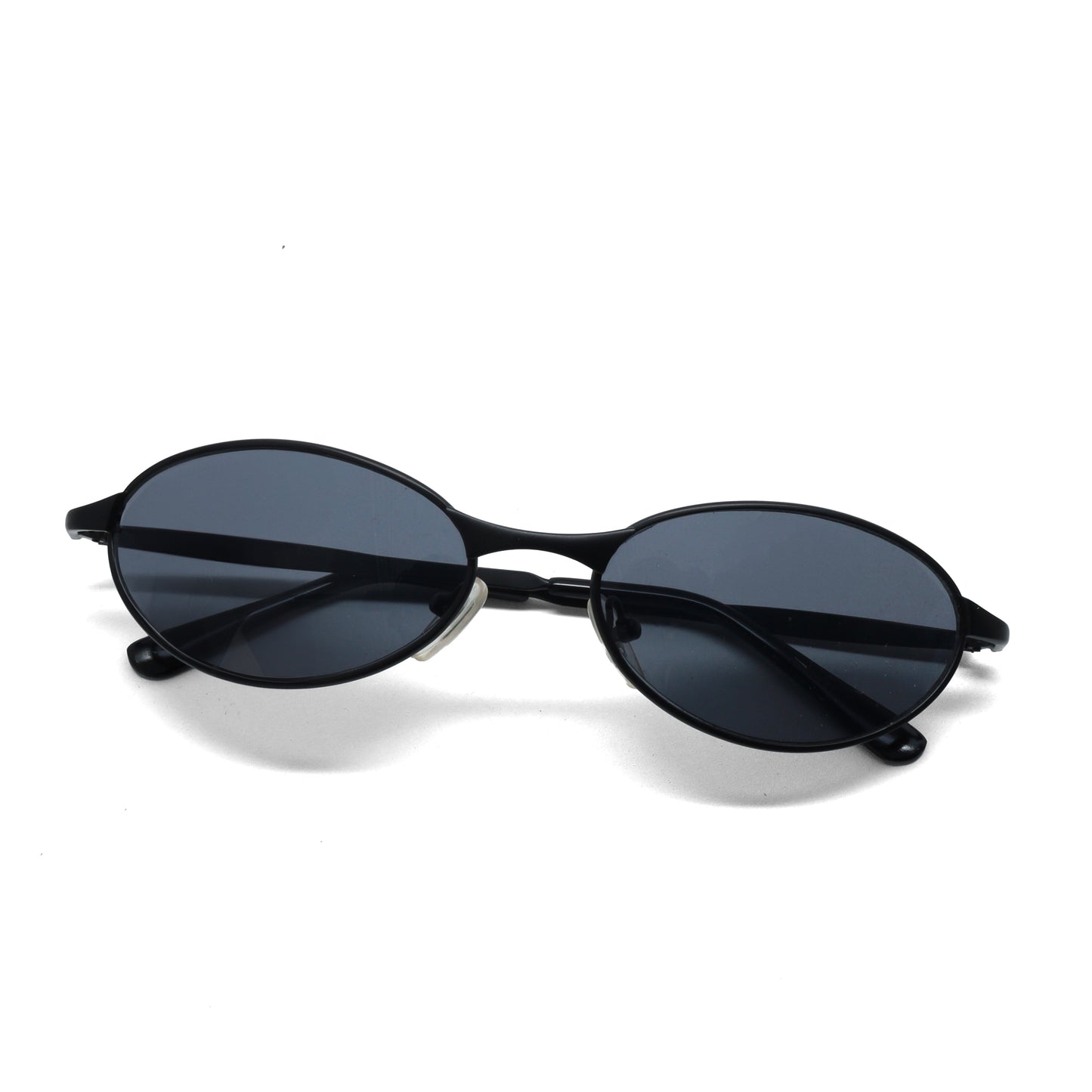//Style 058// Classic Vintage Late 90s Wire Oval Sunglasses - Black