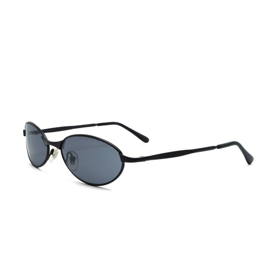 //Style 058// Classic Vintage Late 90s Wire Oval Sunglasses - Black