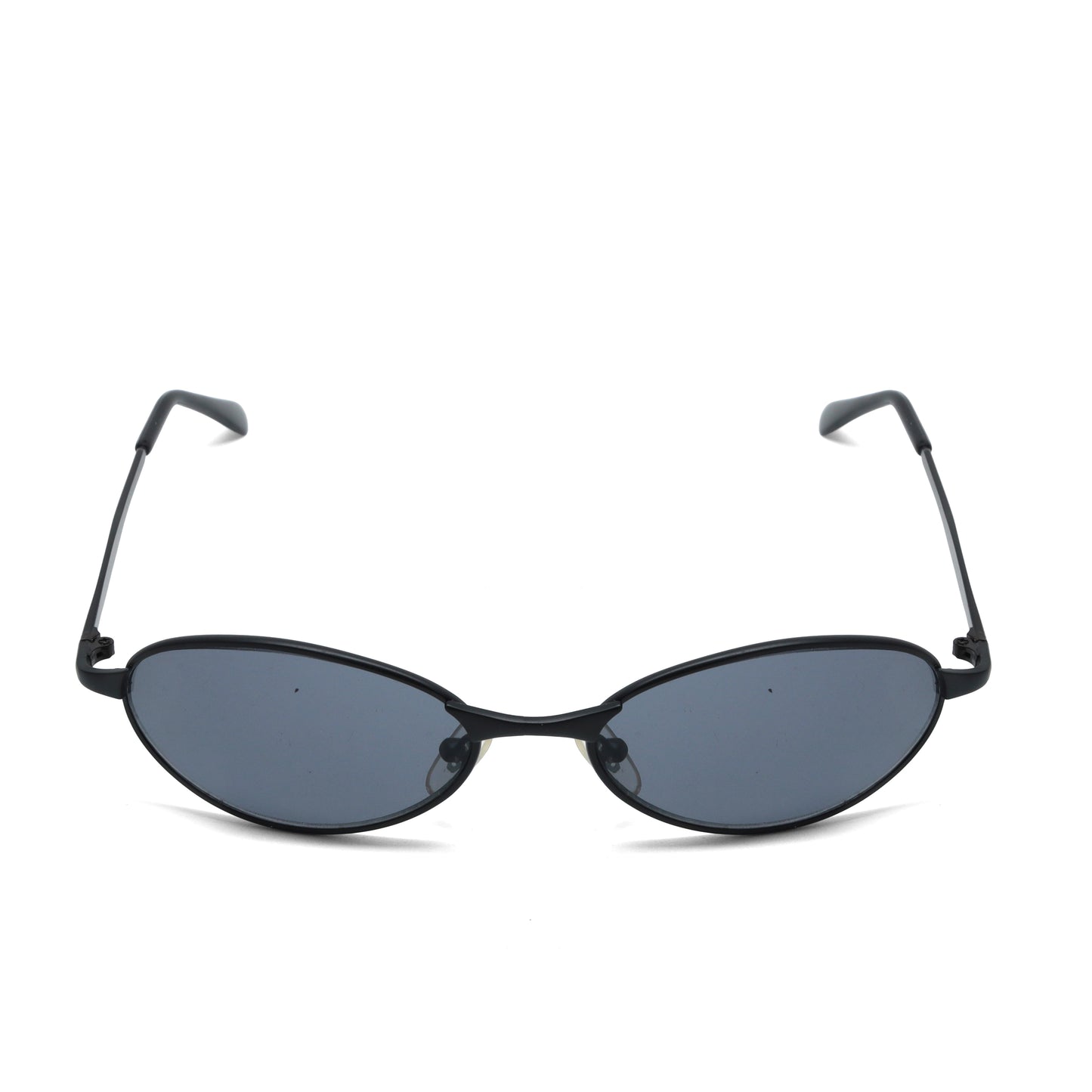 //Style 058// Classic Vintage Late 90s Wire Oval Sunglasses - Black