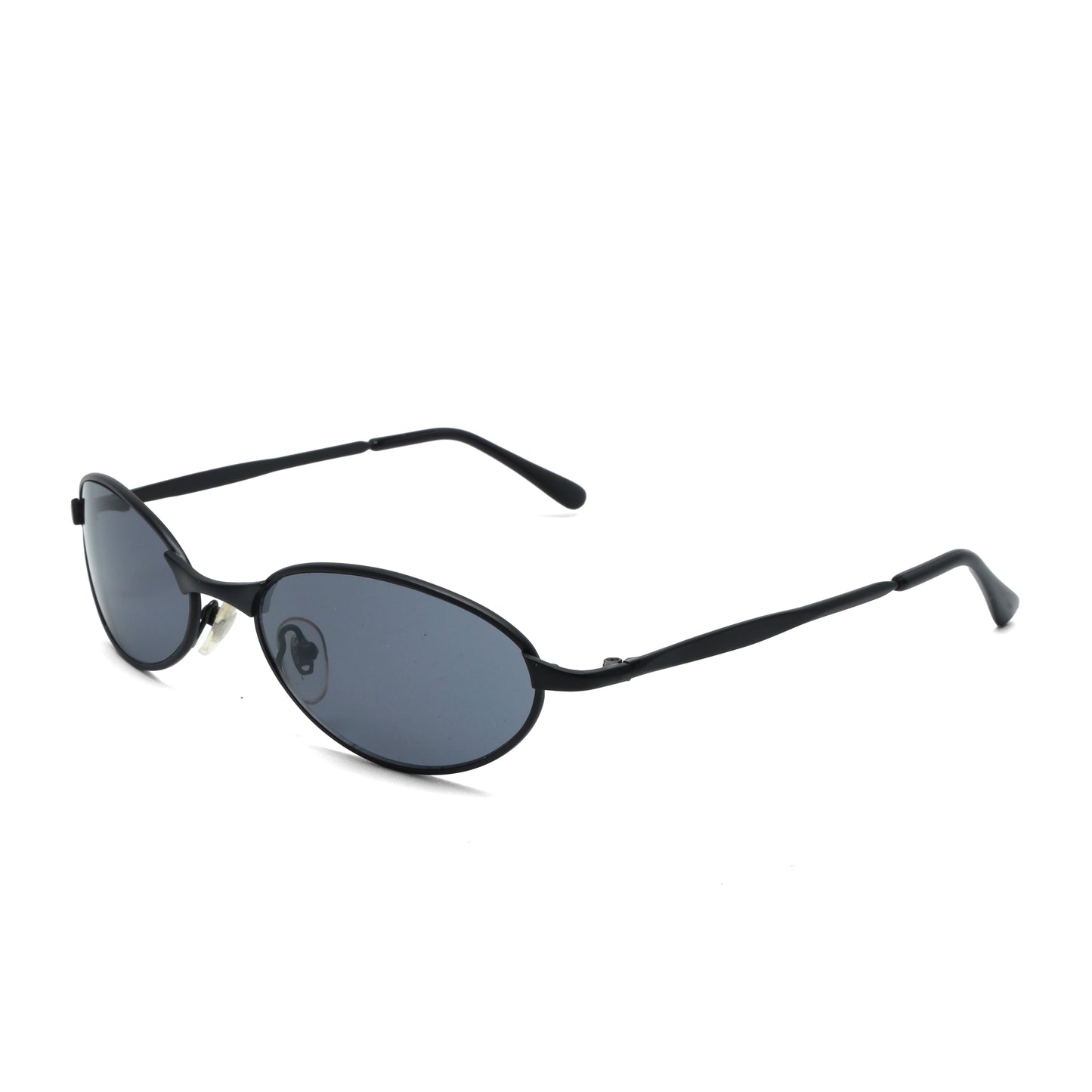 //Style 058// Classic Vintage Late 90s Wire Oval Sunglasses - Black