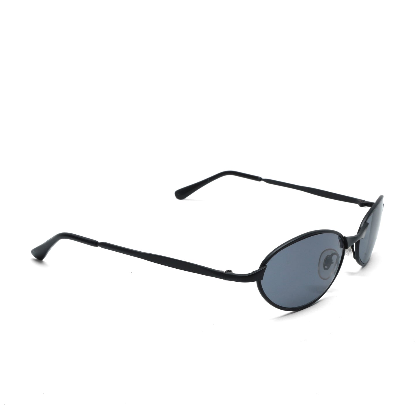 //Style 058// Classic Vintage Late 90s Wire Oval Sunglasses - Black