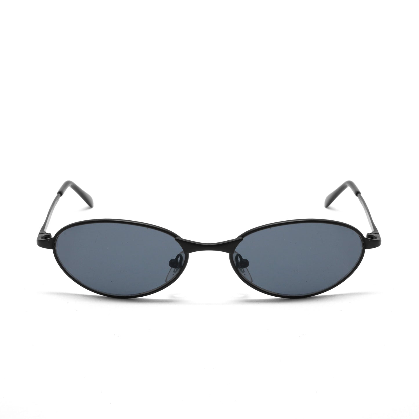 //Style 058// Classic Vintage Late 90s Wire Oval Sunglasses - Black