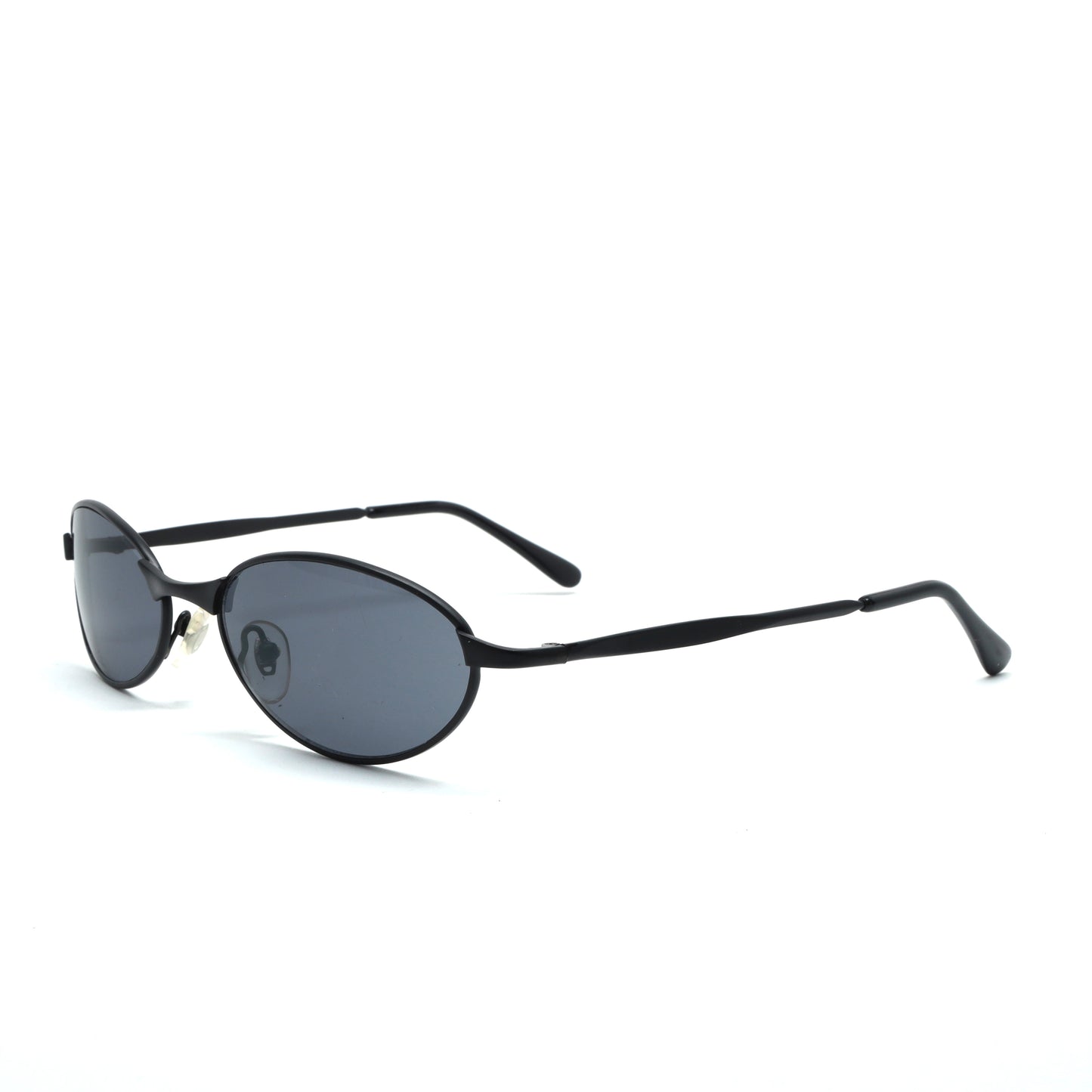 //Style 058// Classic Vintage Late 90s Wire Oval Sunglasses - Black