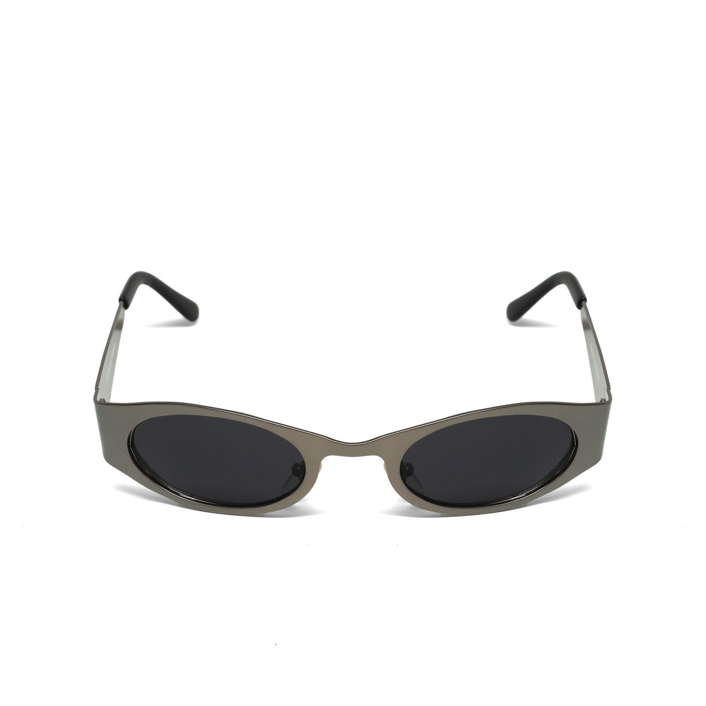 //Style 7253// Classic Heavyweight Late 90s Metal Oval Sunglasses - Grey